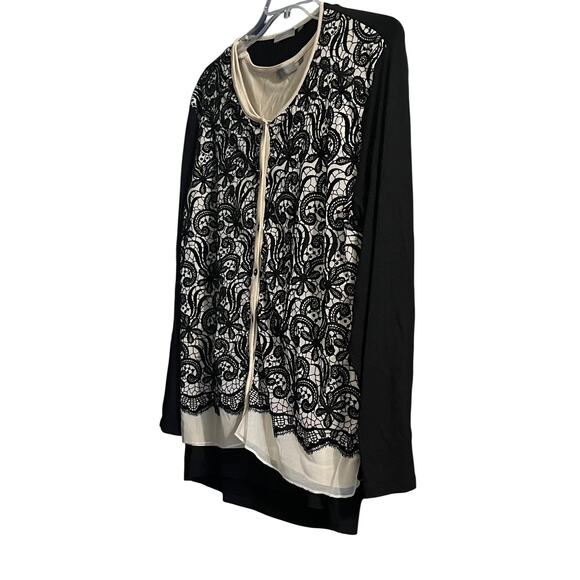 AMBEE 2-PC. SLEEVELESS MIDI DRESS & JACKET, WOMENS, XXL, TAN BLACK-ABSTRACT - Picture 3 of 12